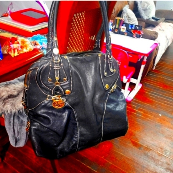 🍂🍁Y2K VERY RARE JUICY COUTURE REAL LEATHER SATCHEL - Picture 1 of 9